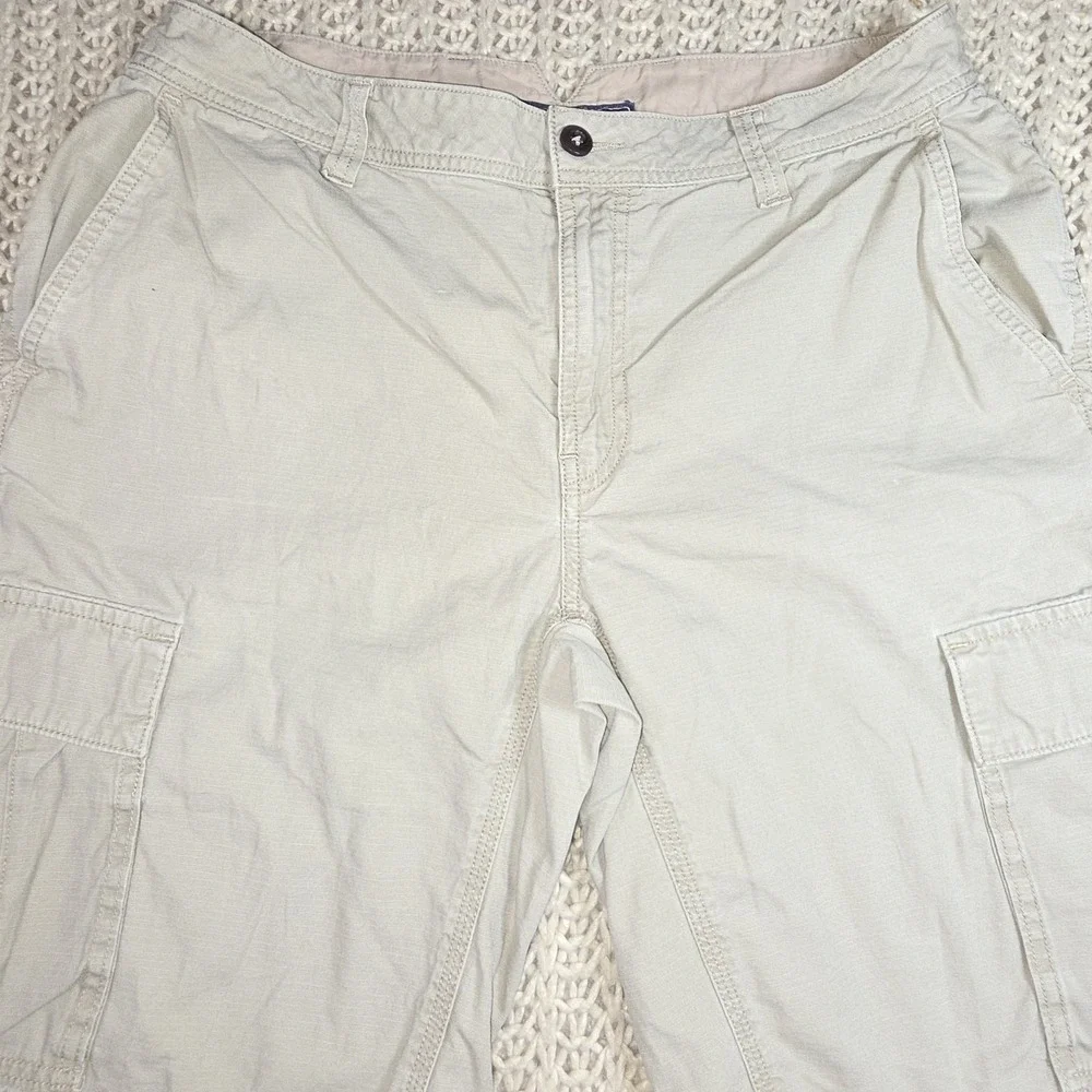 The North Face Men's Cargo Shorts Size 34 Tan Khaki Hiking Outdoor Work Cotton